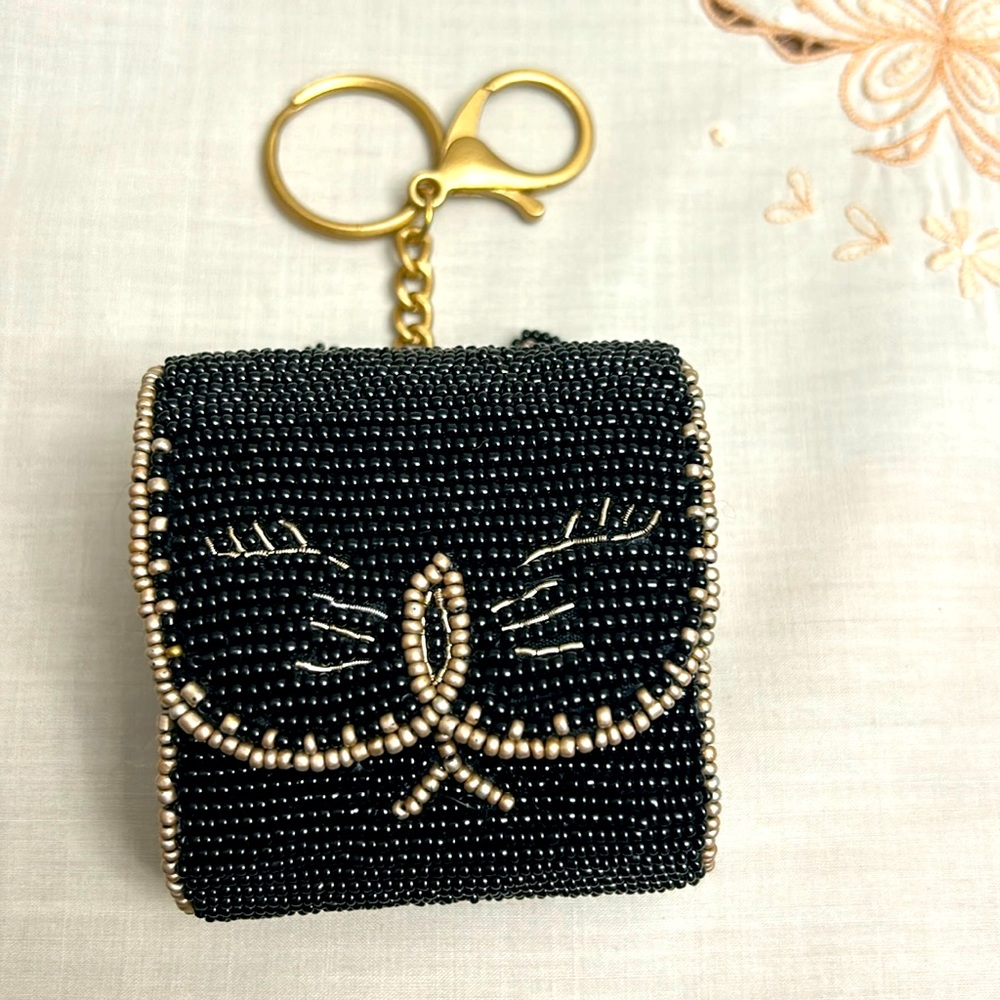 Mary Frances key chain coin pouch New